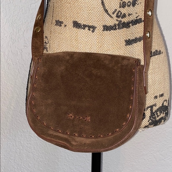 Elizabeth and James Zoe Brown Suede Saddle Bag - Picture 2 of 8